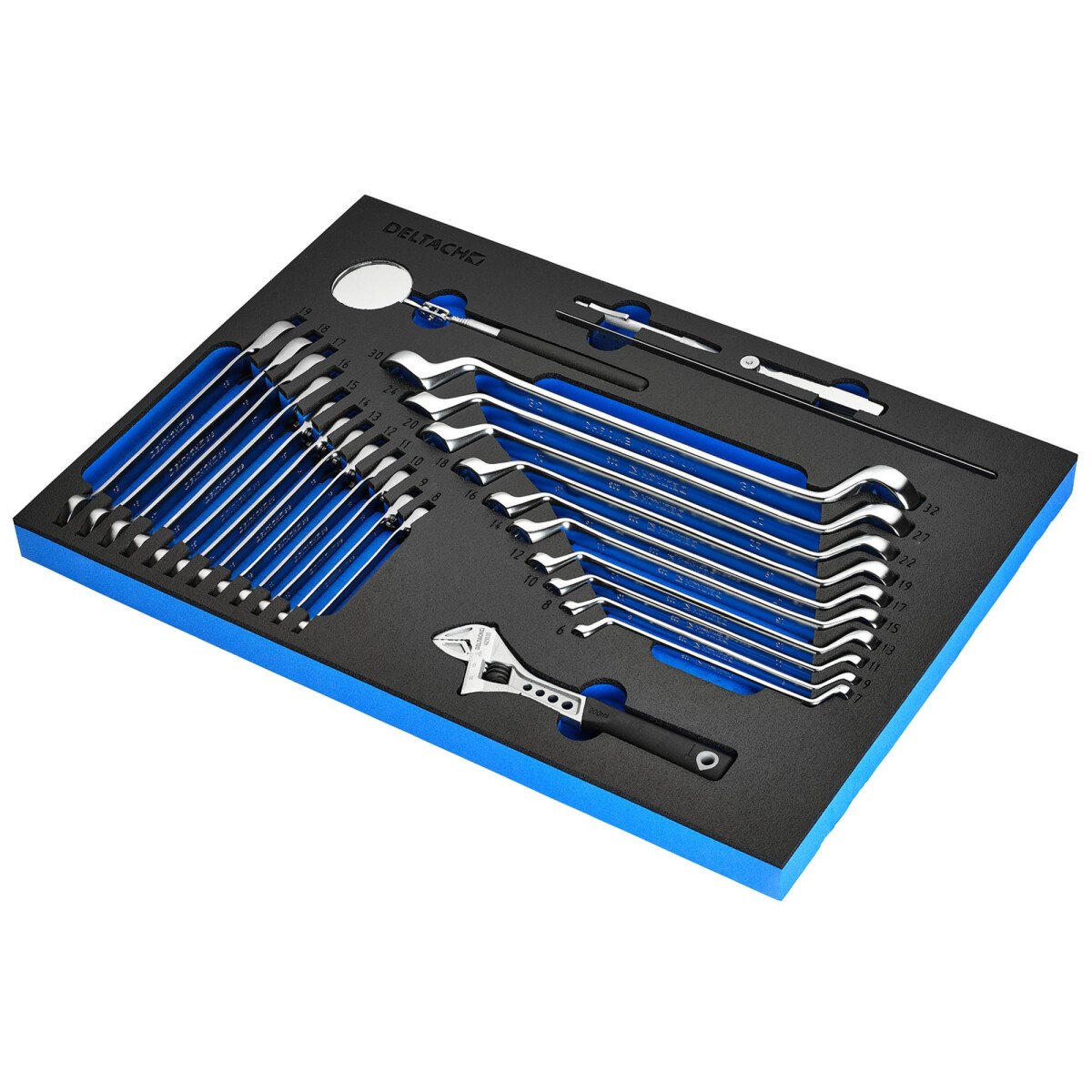 Draper 29712 DELTACH-561009 Bunker® Ring Spanner And Open End Ratchet Set In Eva Foam Inlay (27 Piece)