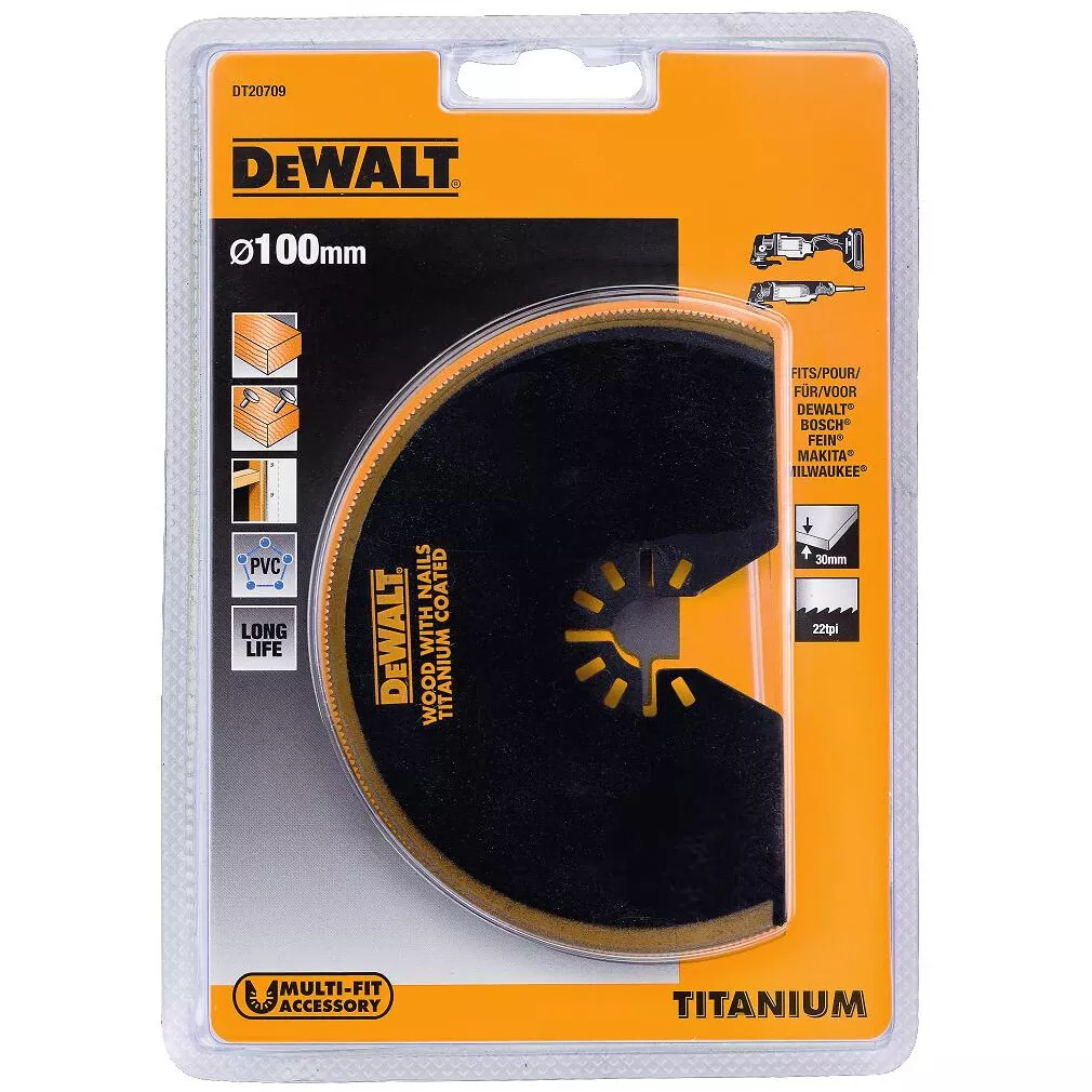 Dewalt DT20709-QZ Titanium Semi Circle Multi Tool Blade 100mm