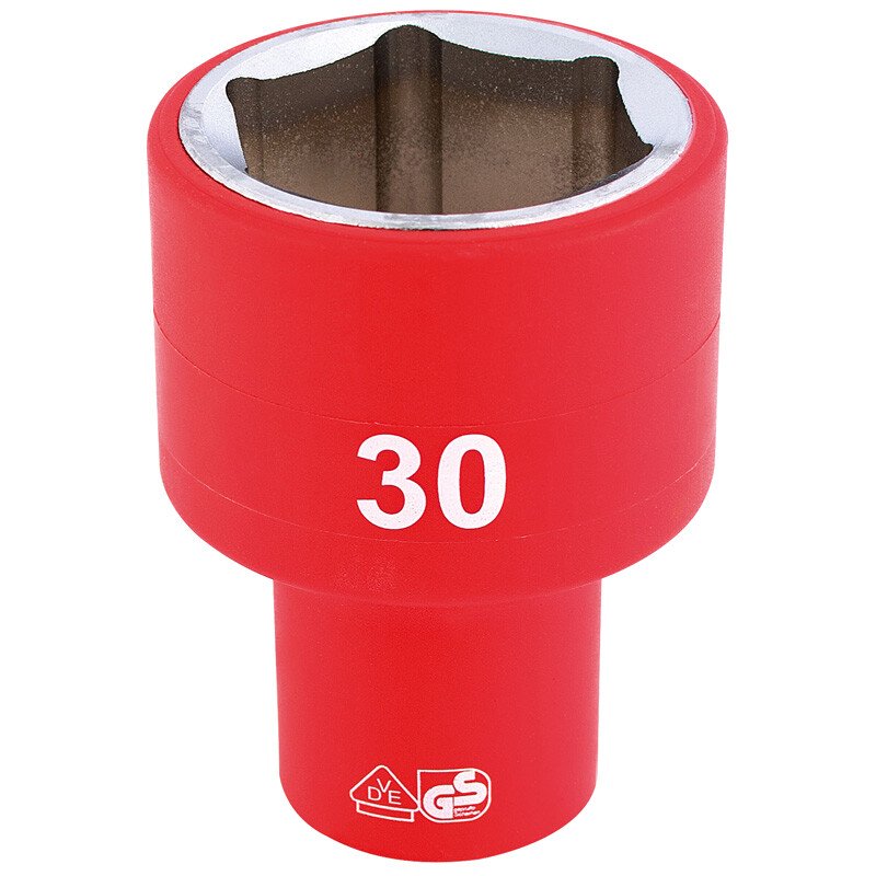 Draper 32000 H6VDE-MM/B 1/2" Sq. Dr. Fully Insulated VDE Socket (30mm)