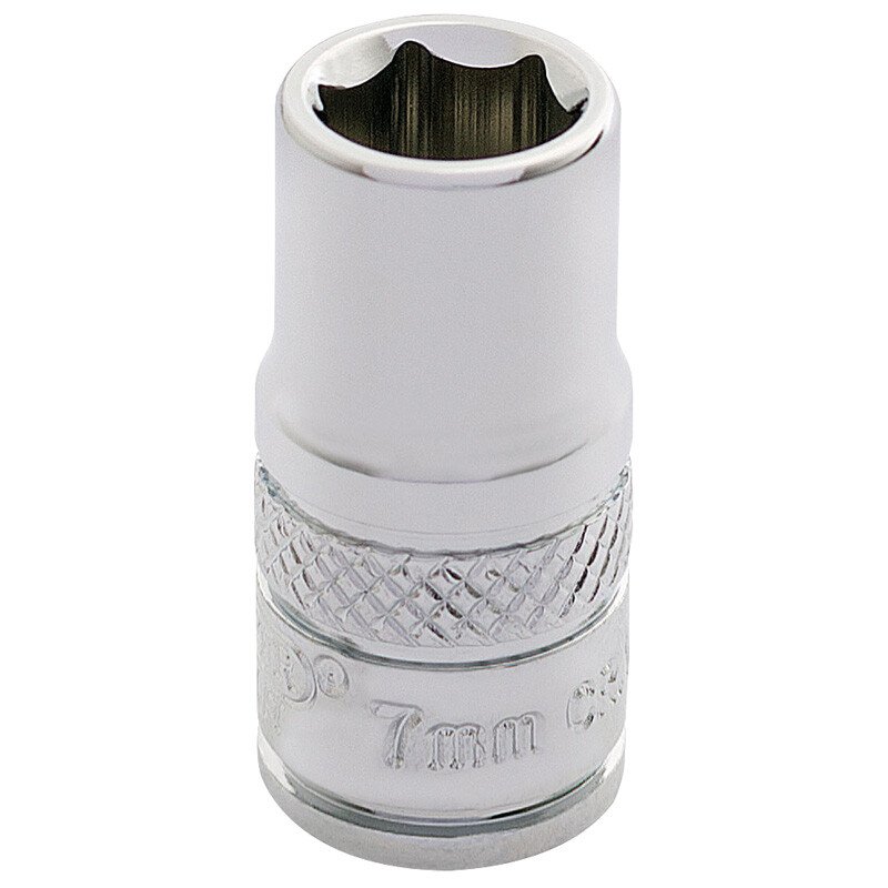 Draper 32487 B-MM/B 1/4" Square Drive Hi Torq® 6 Point Socket (7mm)