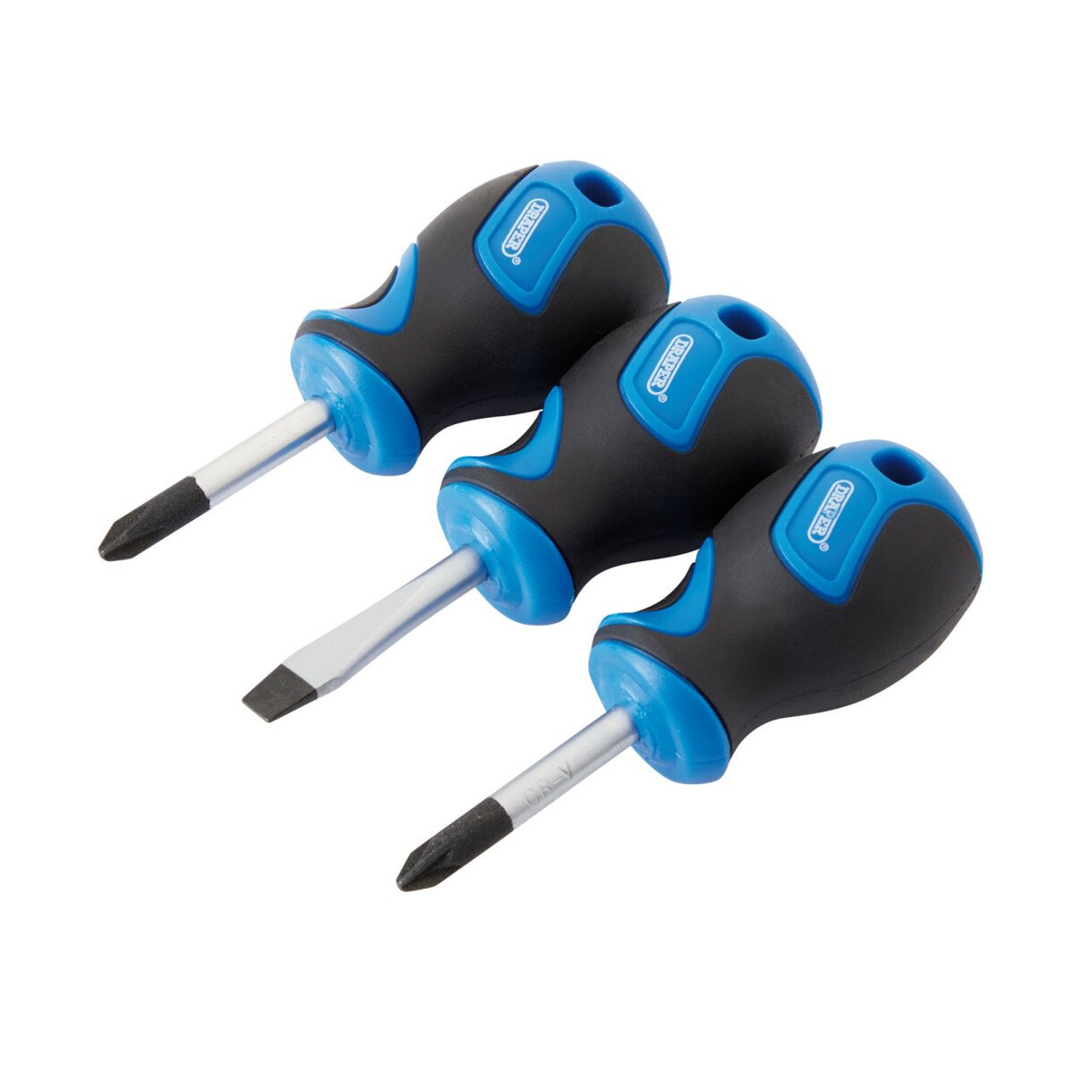 Draper 32604 865S/3 Stubby Soft Grip Screwdriver Set (3 Piece)