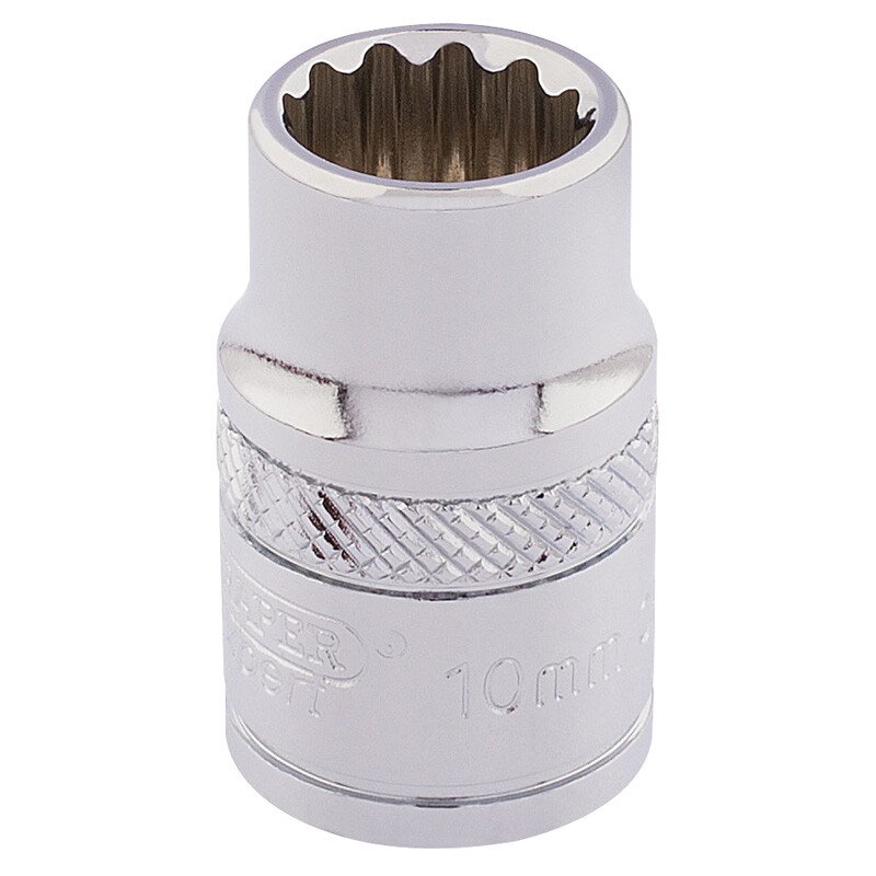 Draper 32770 D-MM/B 3/8" Square Drive Hi Torq® 12 Point Socket (10mm)