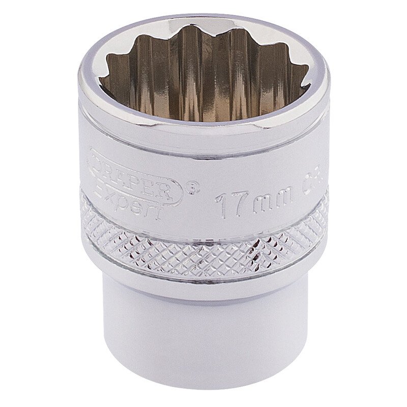 Draper 32781 D-MM/B 3/8" Square Drive Hi Torq® 12 Point Socket (17mm)
