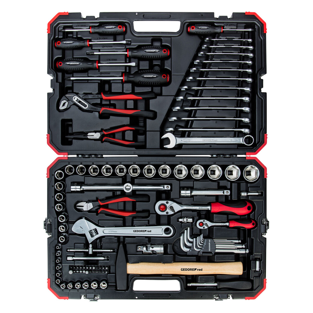 Gedore RED 3300063 1/4in and 1/2in Drive Socket and Tool Set 100 Piece