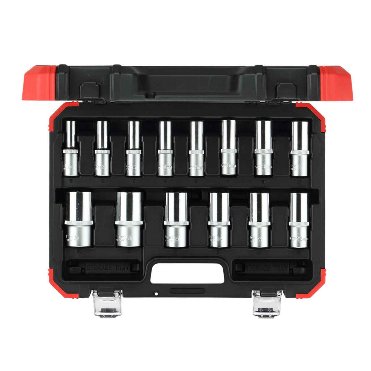 Gedore RED 3300008 1/2in Drive Deep Hex Set of Sockets - Size10-32mm 14 Piece