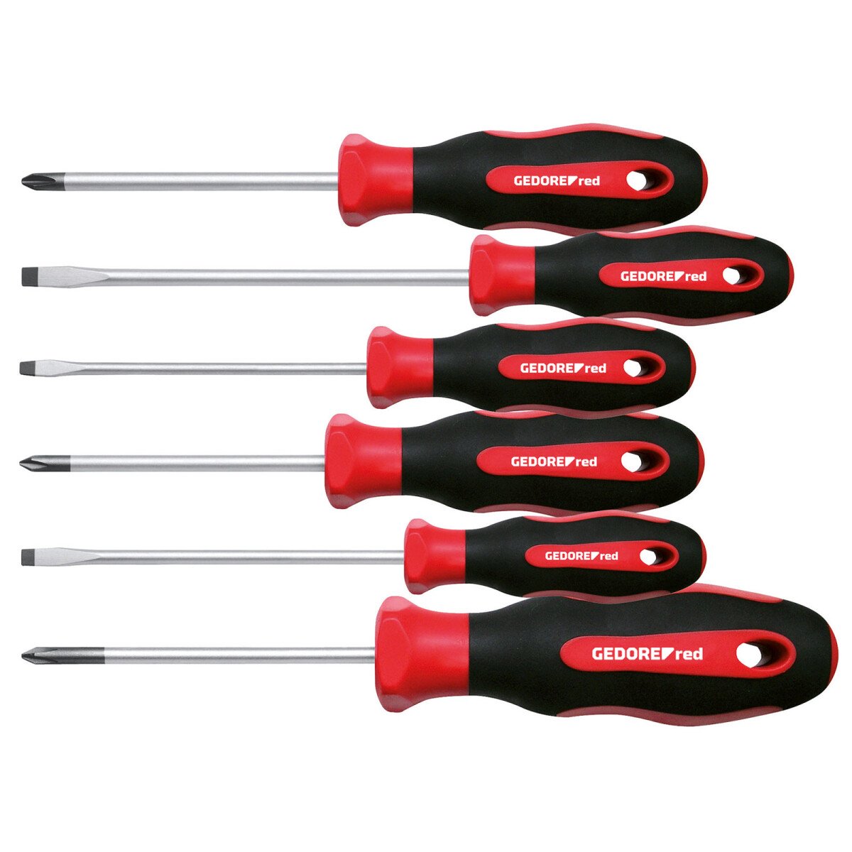Gedore RED 3301270 Screwdriver Set PH and Slotted 6 Piece
