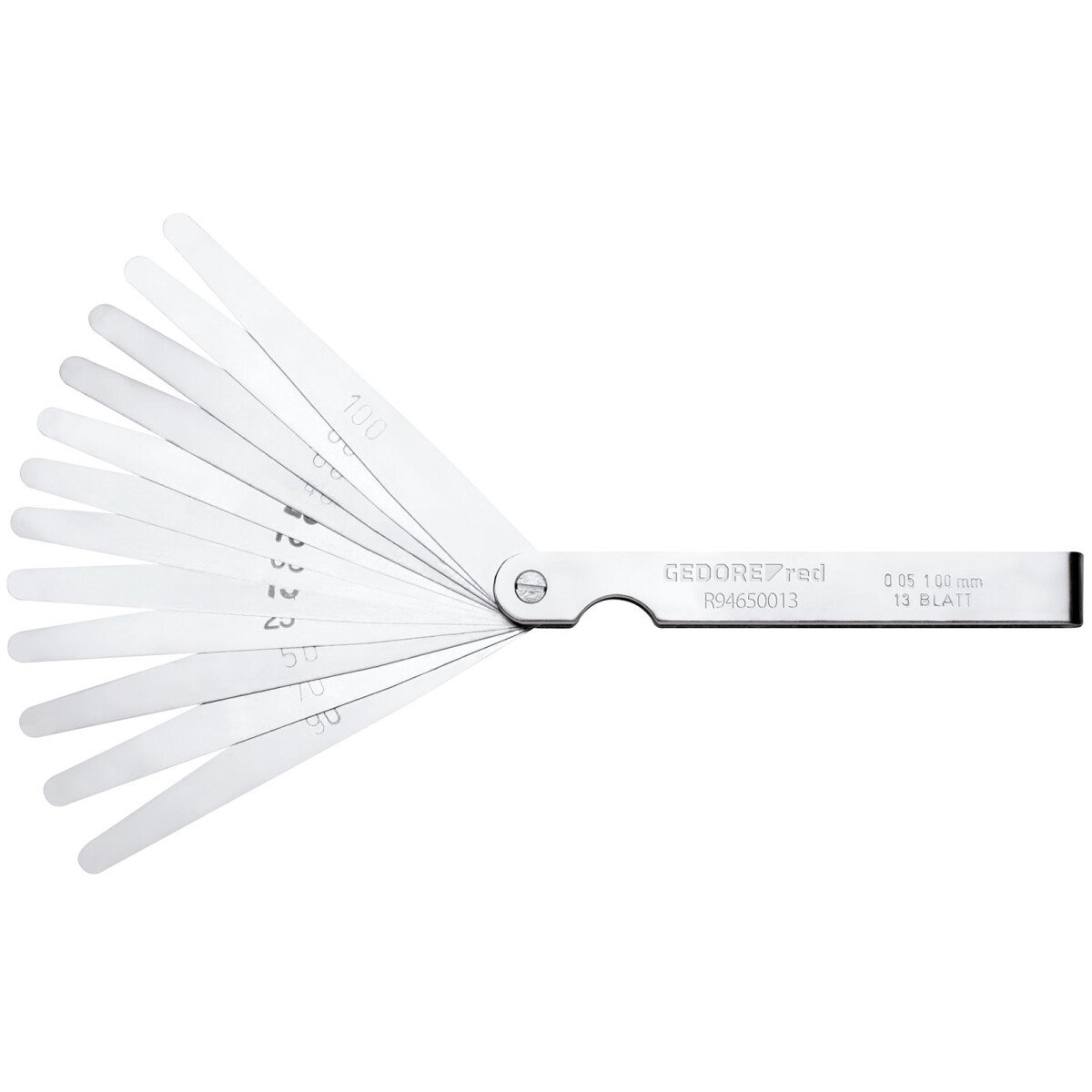 Gedore RED 3301431 Feeler Gauge Set 5-100/100 13 Piece