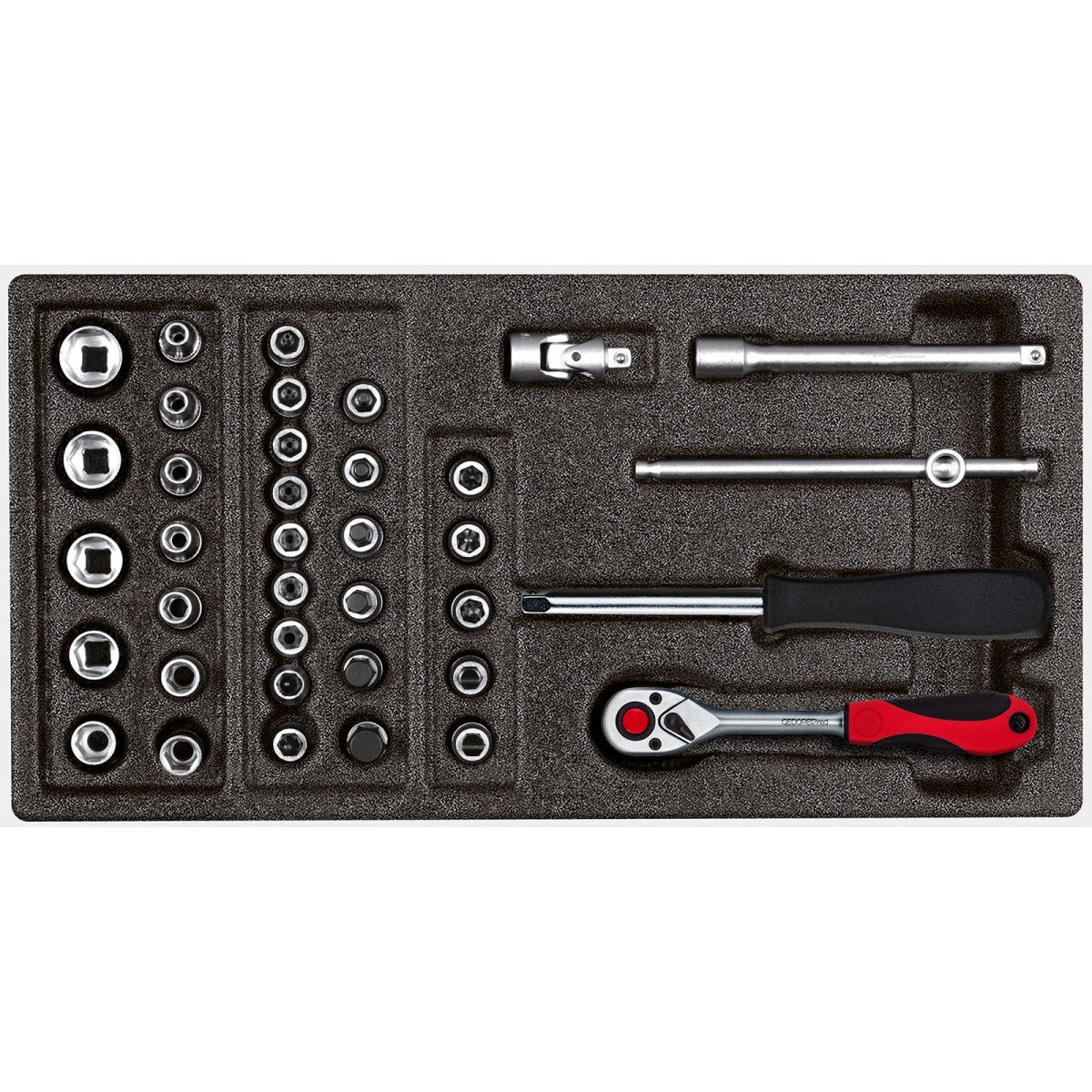 Gedore RED 3301705 1/4" Drive Socket and Assorted Bit Set in Module 37 Piece