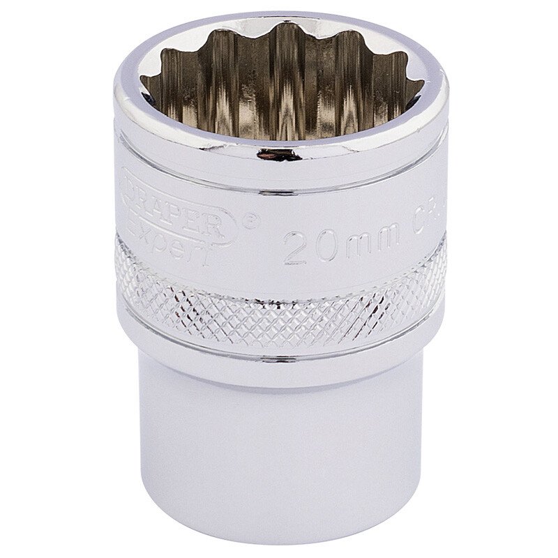 Draper 33289 H-MM/B 1/2" Square Drive Hi Torq® 12 Point Socket (20mm)