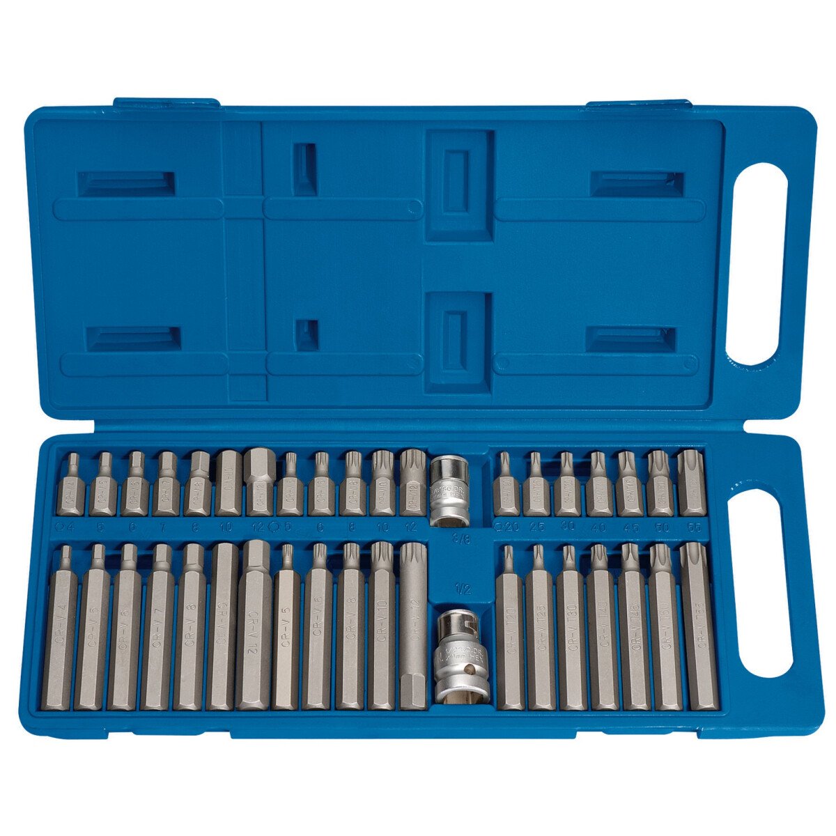 Draper 33323 MH40/BMC/B 40 Piece TX Star Hexagon and XZN Mechanics Bit Set