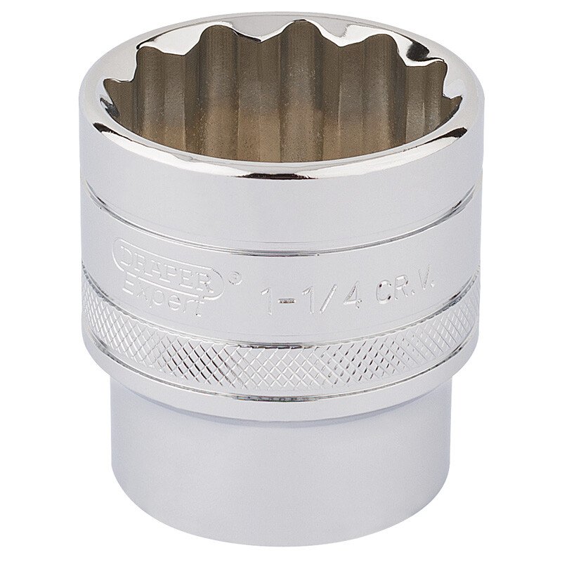 Draper 33729 H-AF/B 1/2" Square Drive Hi Torq® 12 Point Socket (1.1/4")
