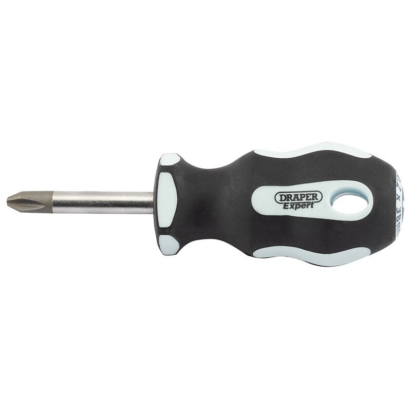 Draper 34991 995CS Expert Cross Slot No.2 x 38mm Soft Grip Stubby Screwdriver