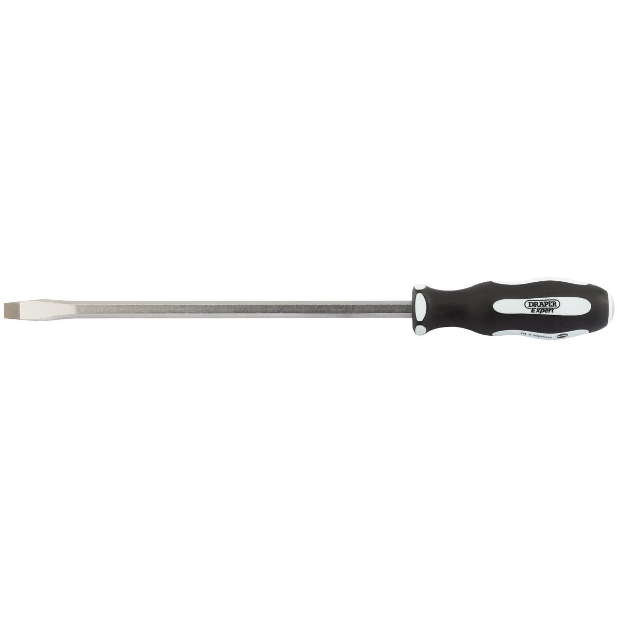 Draper 35186 996/PT Expert 'Pound Thru' Plain Slot 10 x 250mm Long Soft Grip Screwdriver