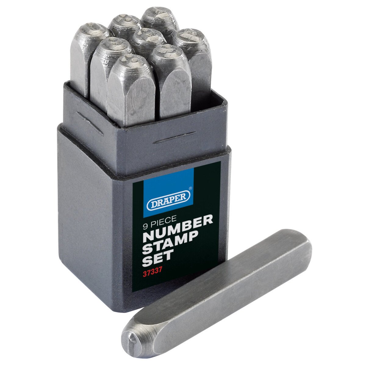 Draper 37337 NS 0-9 Number Stamp Set   Number Height 3/16"