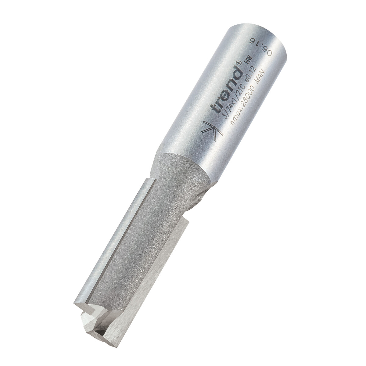 Trend 3/74X1/2TC Two flute cutter 12mm diameter