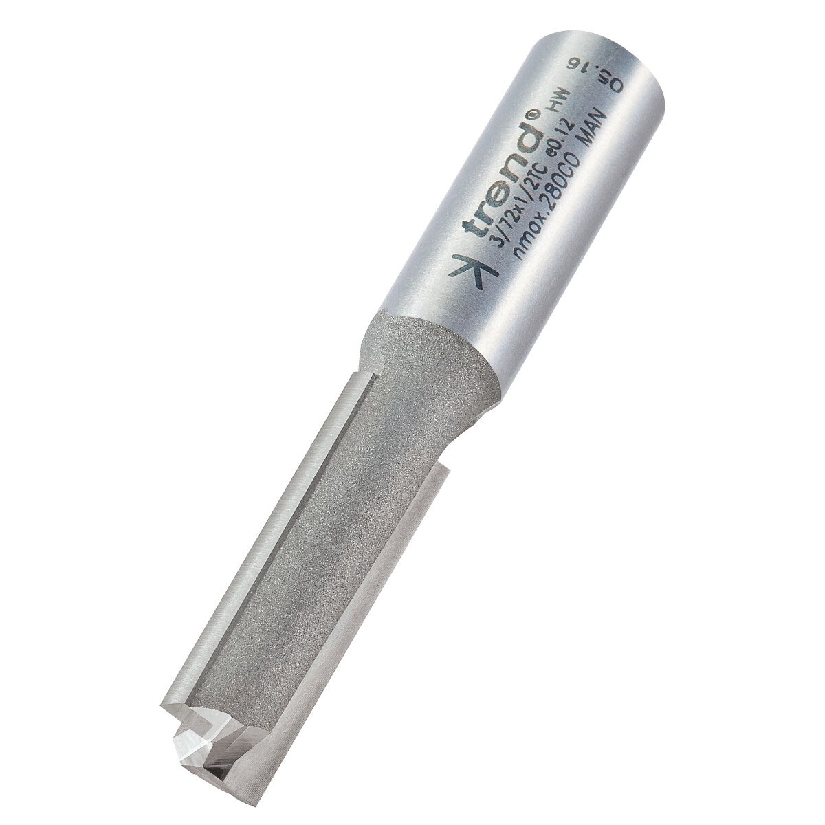 Trend 3/72X1/2TC Two flute cutter 12mm diameter