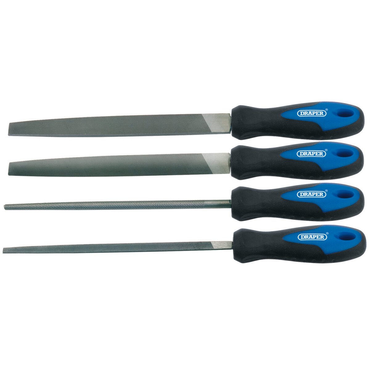 Draper 44962 8106B/4 4 Piece 200mm Soft Grip Engineers File Set