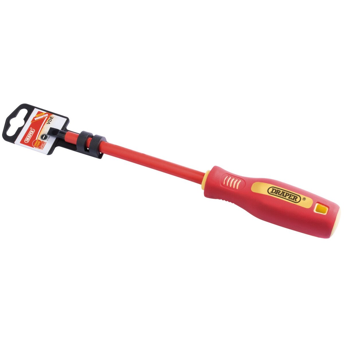 Draper 46519 952 6.5mm x 150mm VDE Fully Insulated Plain Slot Screwdriver (Display Packed)