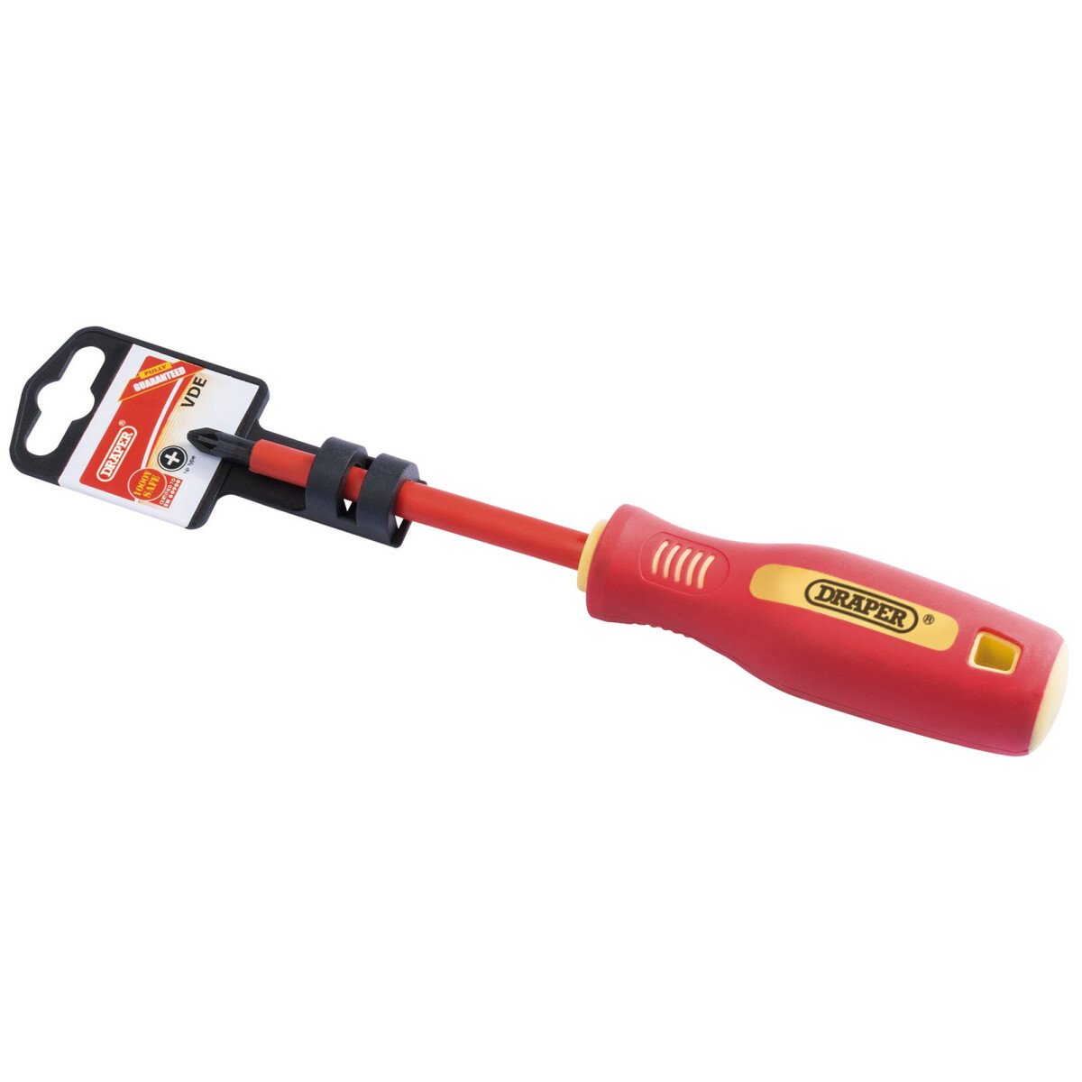 Draper 46529 952CS No.2 x 100mm VDE Fully Insulated Soft Grip Cross Slot Screwdriver. (Display Packed)