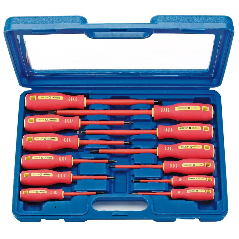 Draper 46541 952/12 12 Piece VDE Fully Insulated Screwdriver Set