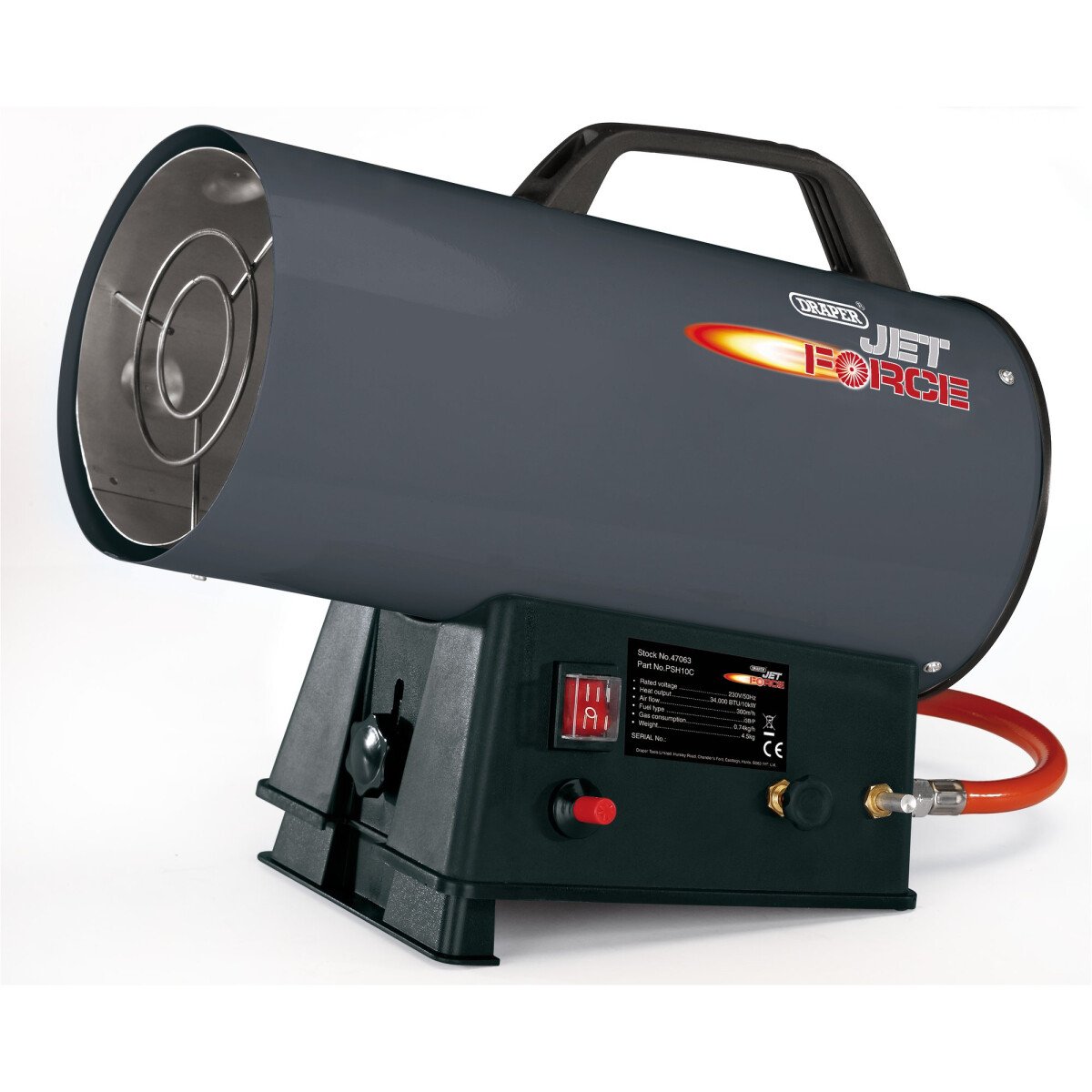 Draper 47063 PSH10C Jet Force, Propane Space Heater (34,000 BTU/10kW)