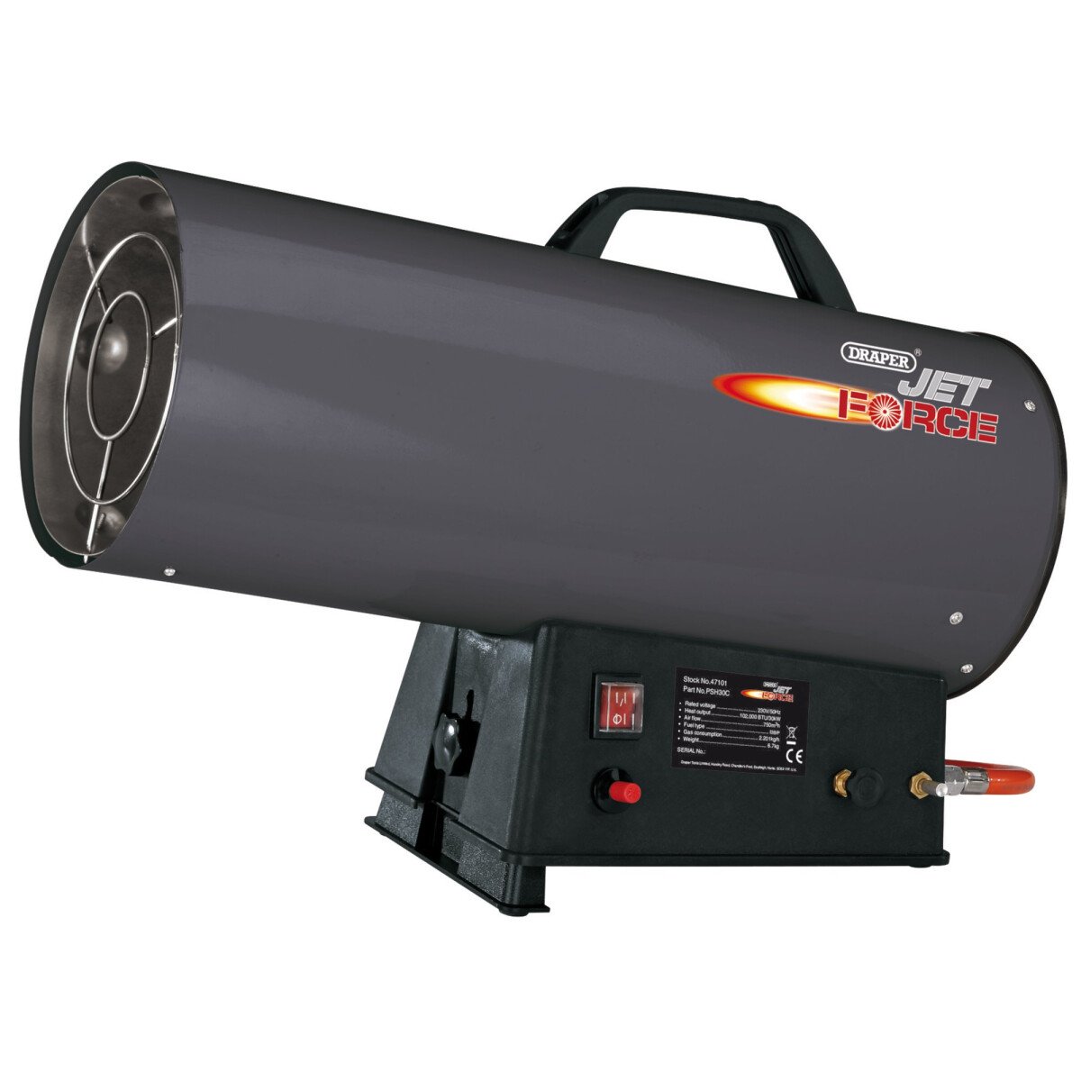Draper 47101 PSH30C Jet Force, Propane Space Heater (102,000 BTU/30kW)