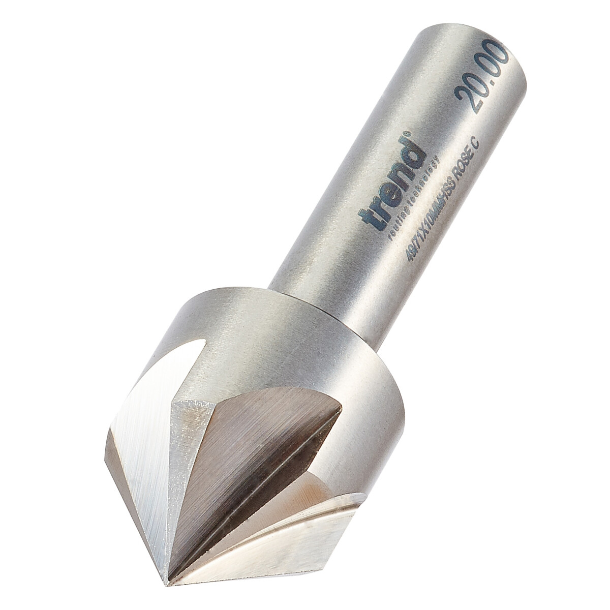 Trend 49/71X10MMHSS Rose countersink 20mm countersink diameter from