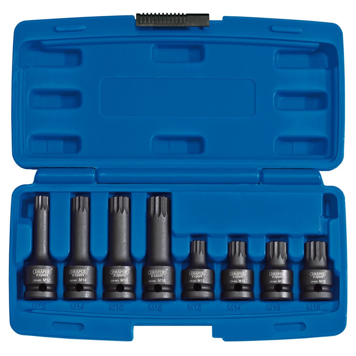 Draper 49460 ISS8 1/2" Sq. Dr. Tamper Proof Impact Spline Set (8 Piece)