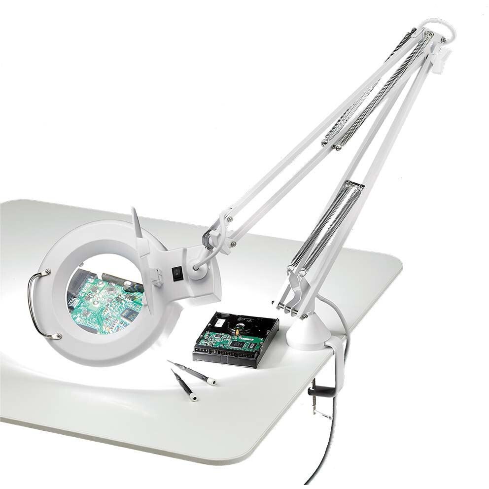 Clarke 5460537 SAM127A 500lm Swing Arm Desktop Magnifying Light (230V)