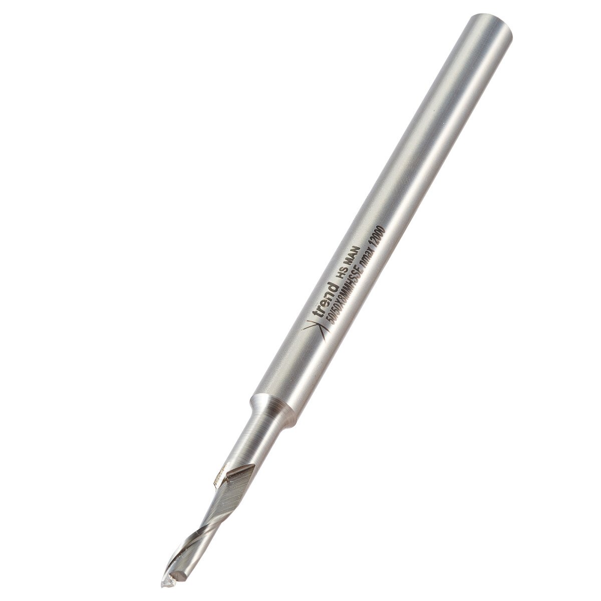 Trend 50/50X8MMHSSE Helical plunge cutter 5mm diameter