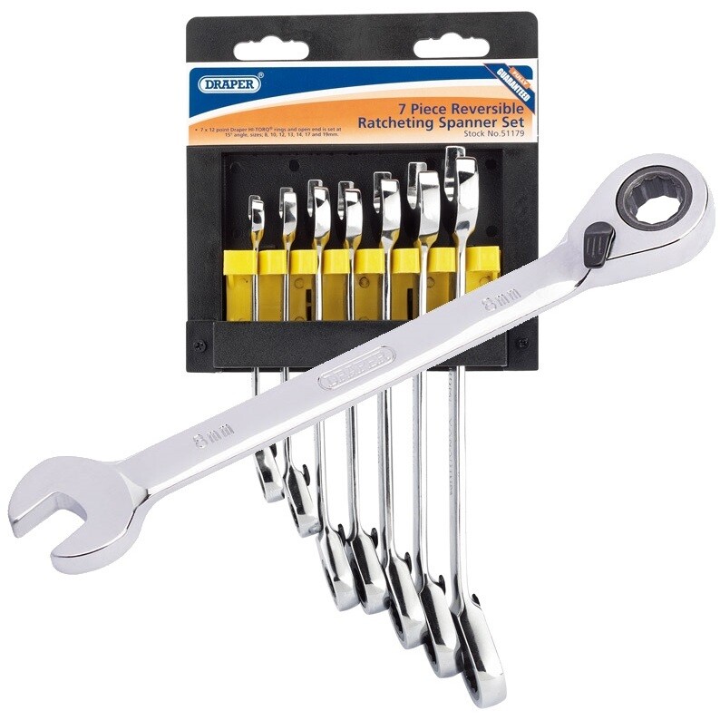 Reversible ratcheting wrench set hot sale