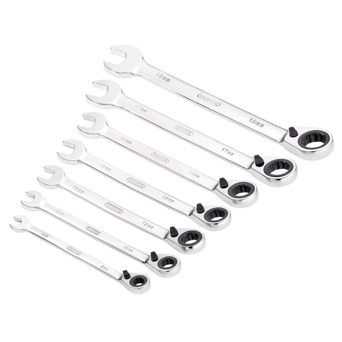 Draper 51179 8230RMM 7 7 Piece Metric Reversible Ratcheting Spanner Set from Lawson HIS