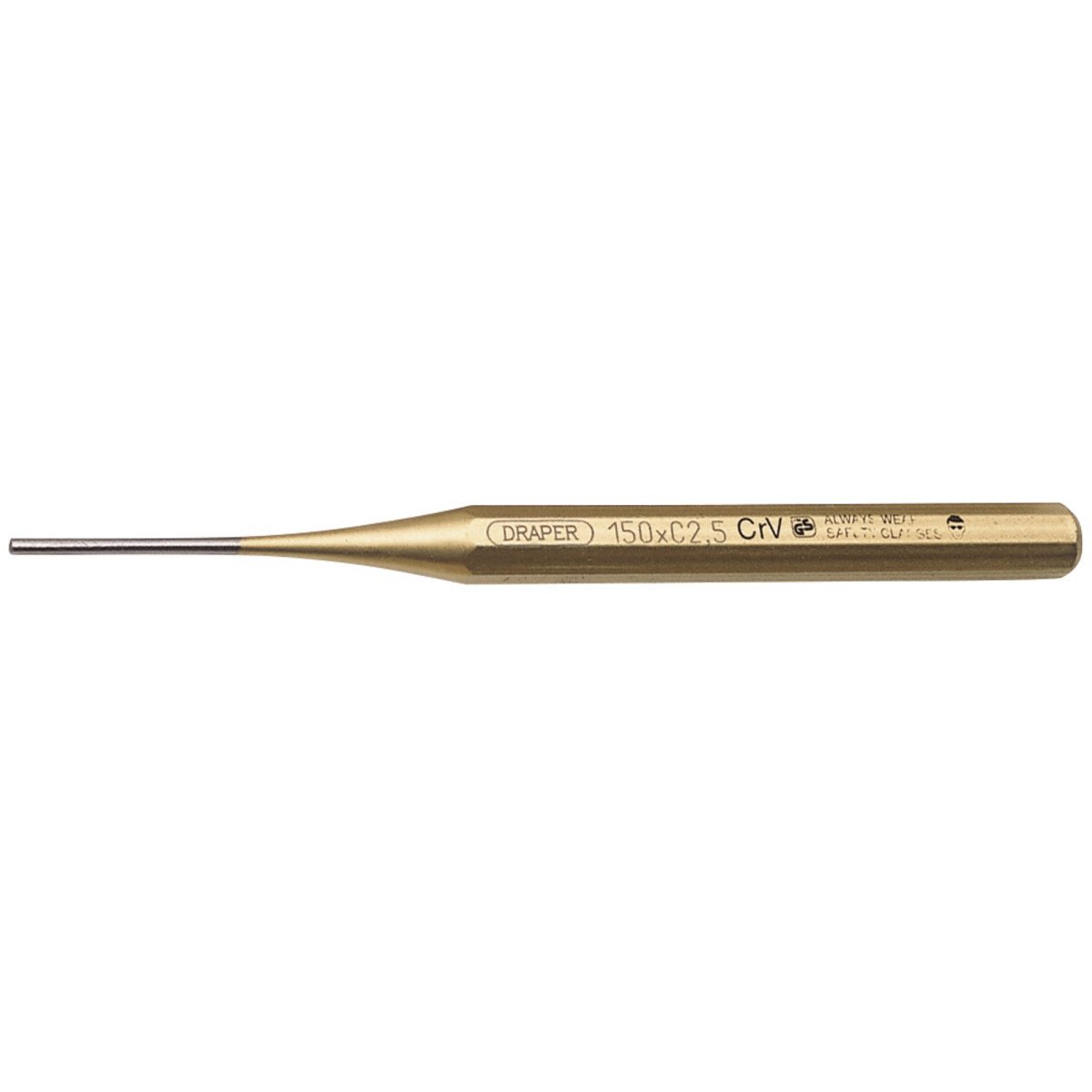 Draper 51653 119 Expert 2.5mm x 150mm Octagonal Parallel Pin Punch