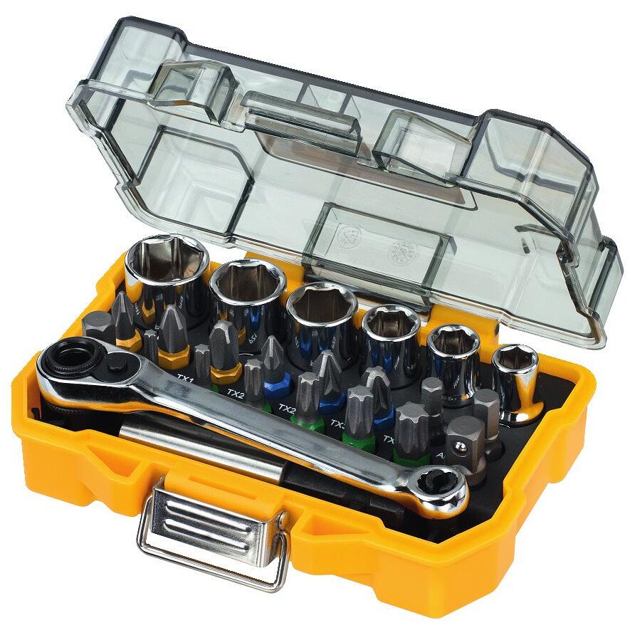 Dewalt DT71516-QZ Socket and Screwdriving Set 1/4in Drive 24 Pieces