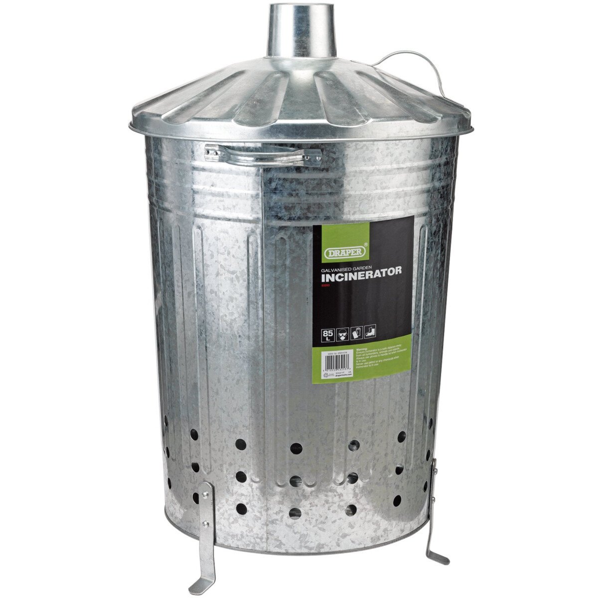 Draper 53253 GLI Galvanised Garden Incinerator (85L)