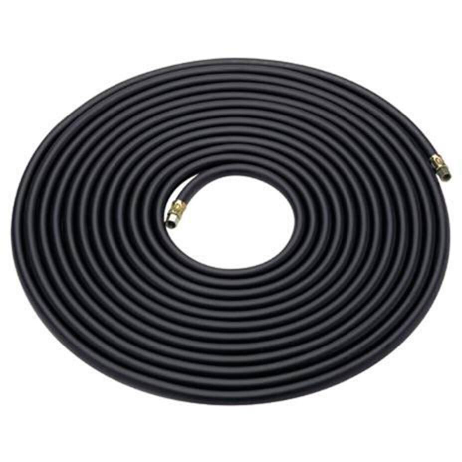 Clarke 3125805 15m Rubber Air Hose - 1/4" BSP Fittings