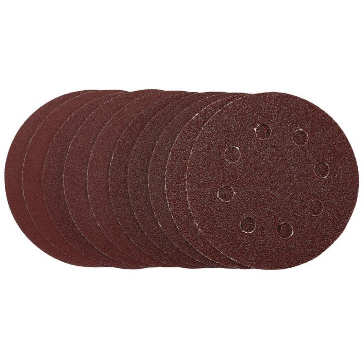 Draper 53510 SDHAL115 Sanding Discs 115mm Assorted Grit Hook and Loop (Pack of 10)