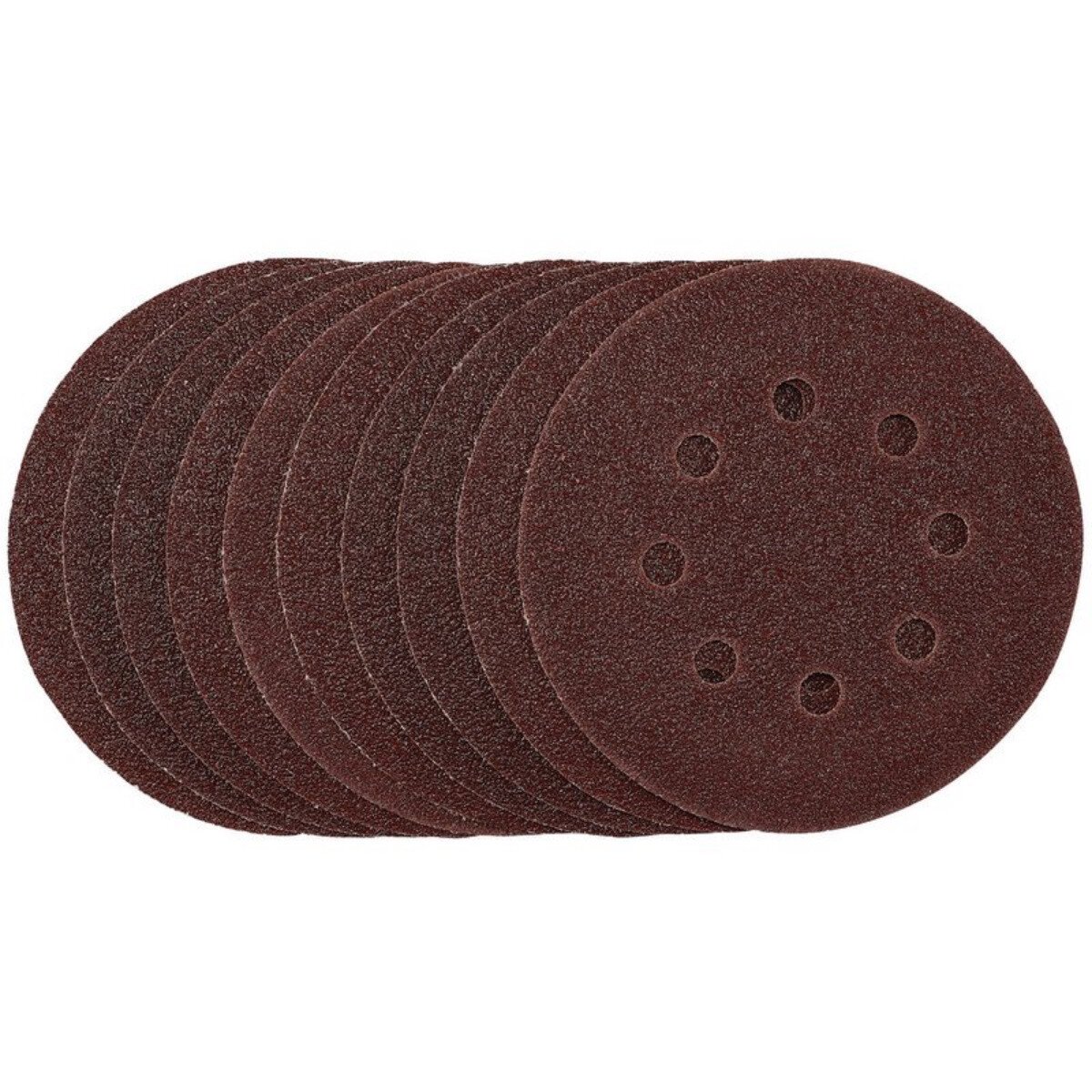 Draper 54392 SDHAL125 Sanding Discs 125mm 40 Grit Hook and Loop (Pack of 10)