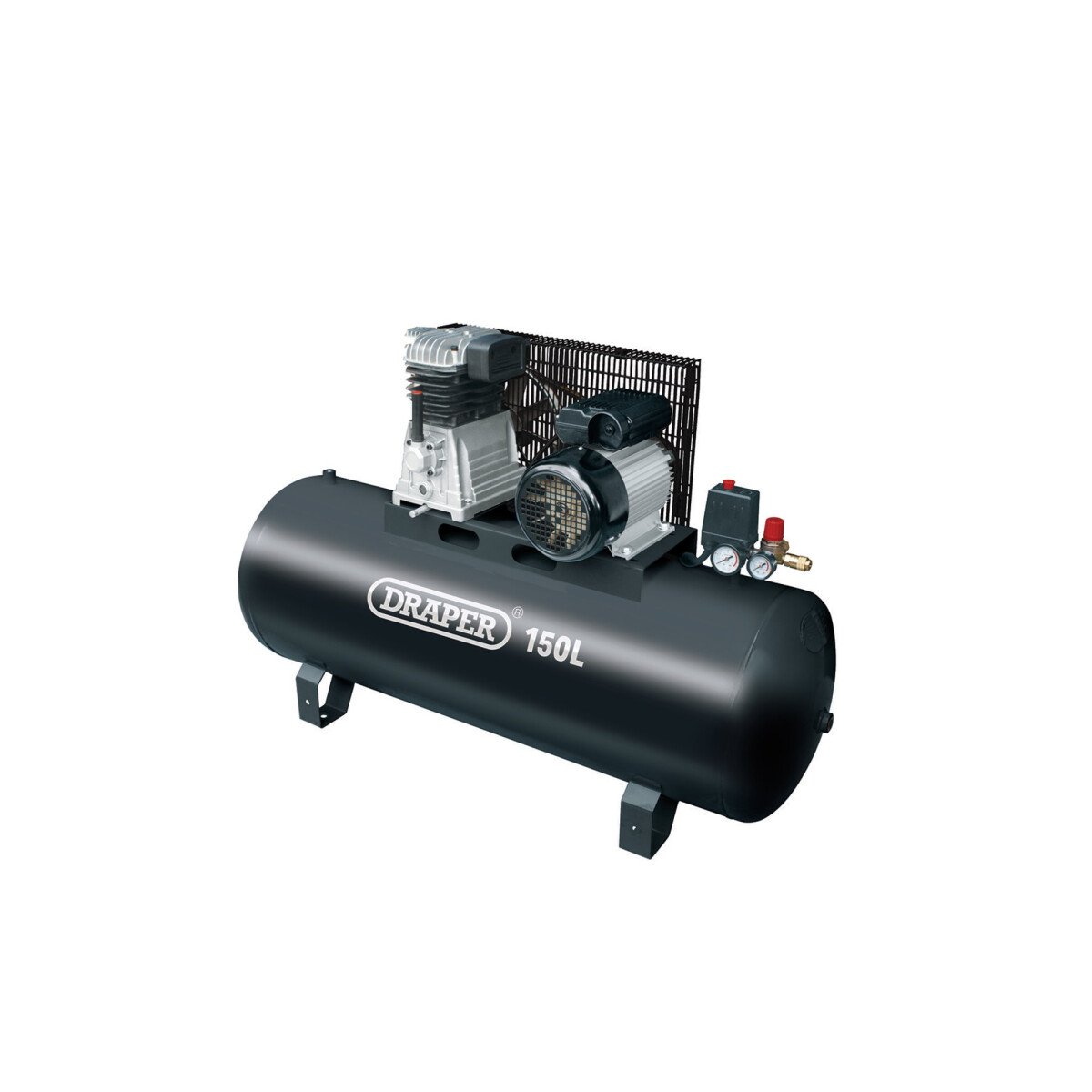 Draper 55304 DA150/369S 150L Stationary Belt Driven Air Compressor (2.2k W)
