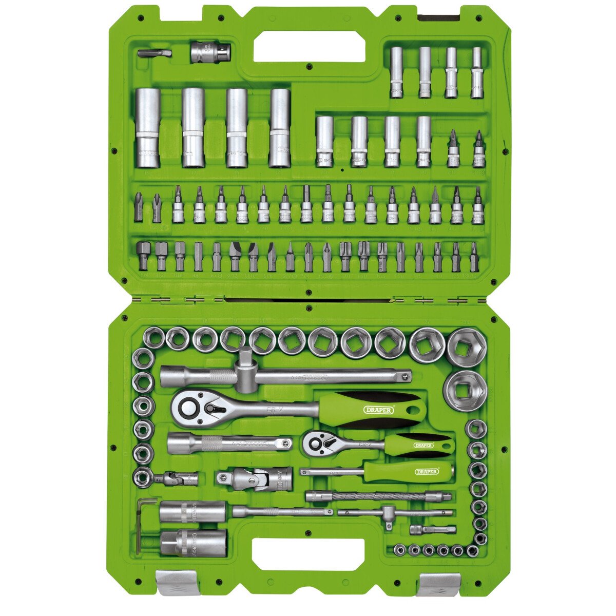Draper 55318 TKD100M 1/4" and 1/2" Drive Metric Tool Kit (100 Piece)