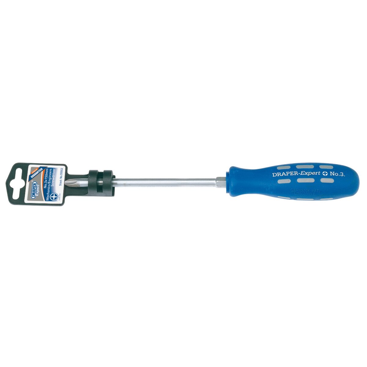 Draper 55502 870CS Expert No 3 X 150mm Cross Slot Mechanics Screwdriver (Display Packed)