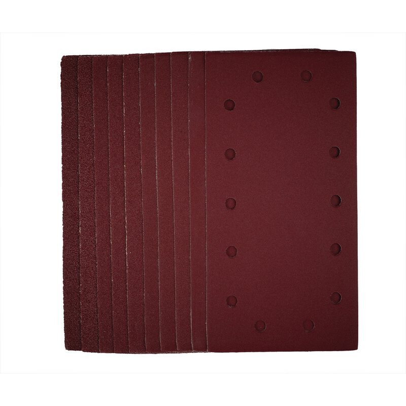 Draper 55866 SSA5 1/2 Sanding Sheets With Hook And Loop, 115 X 230mm, Assorted Grit (Pack Of 10)