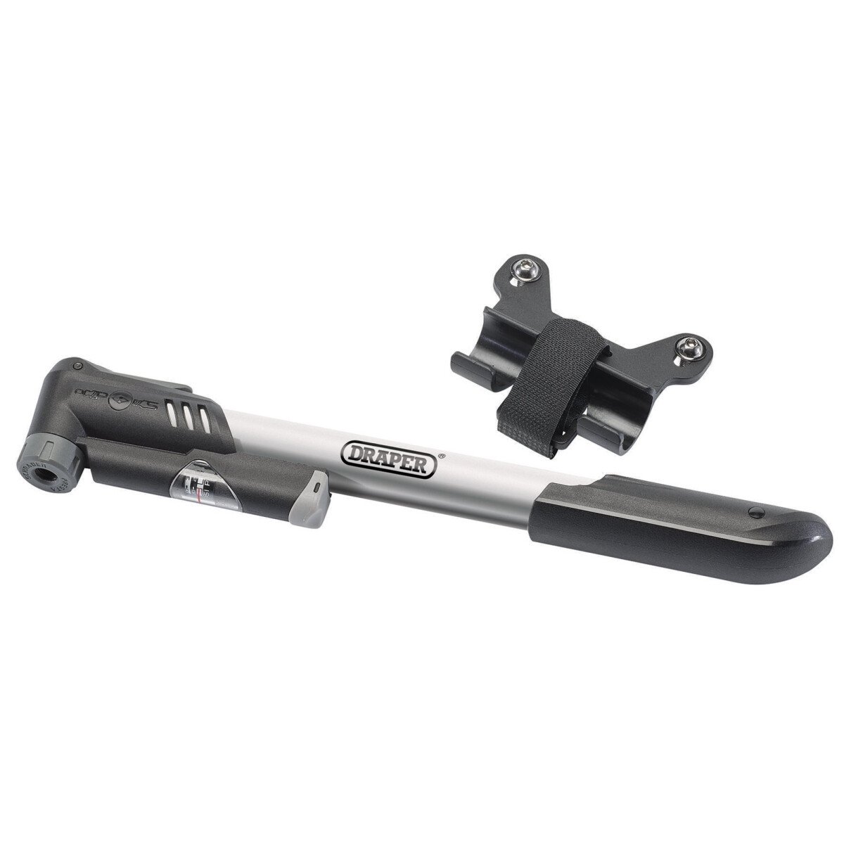 Draper 57379 BK-HP Dual Connector Bicycle Hand Pump