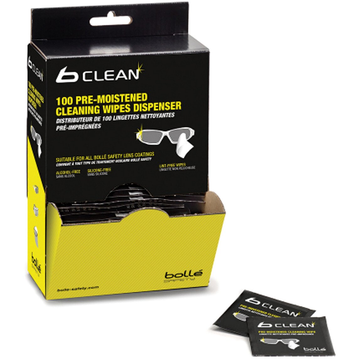 Bolle PACW100 B100 - 100 Lens Cleaning Tissues Dispenser - For Spectacles and Goggles