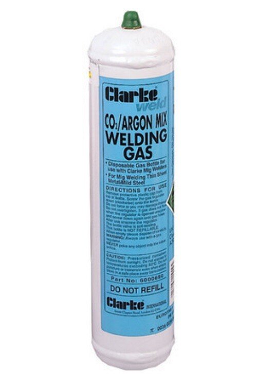 Clarke 6000660 CO2/Argon Mix Welding Gas Disposable Bottle Cylinder (60 Bar) 390g