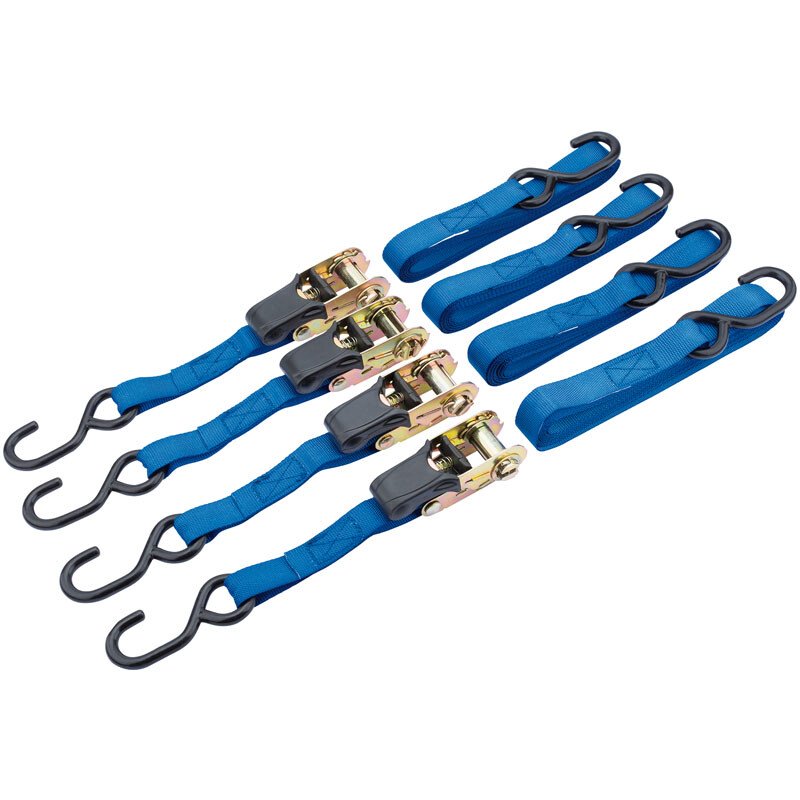 Draper 60965 RTDS25B4/B 250kg 4 Piece Ratcheting Tie Down Straps