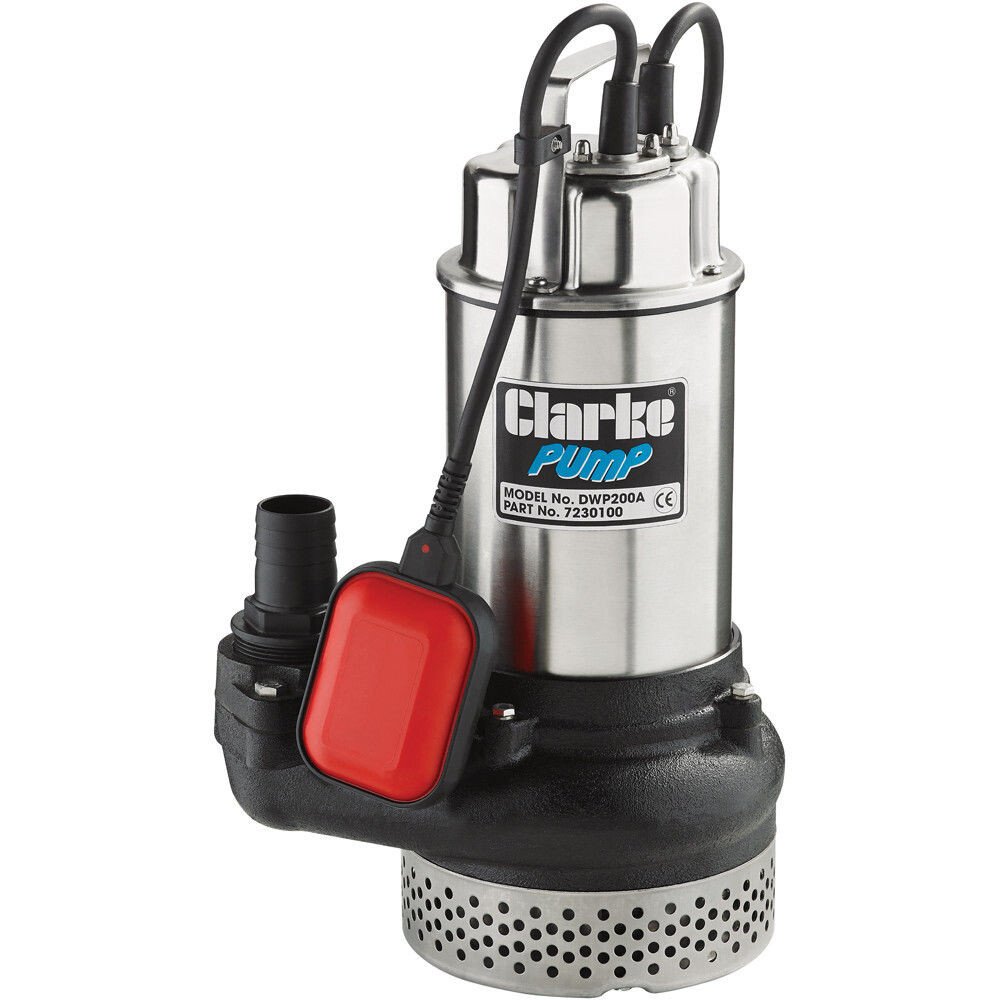 Clarke 7230100 DWP200A 2" Submersible Dirty Water Pump With Float Switch