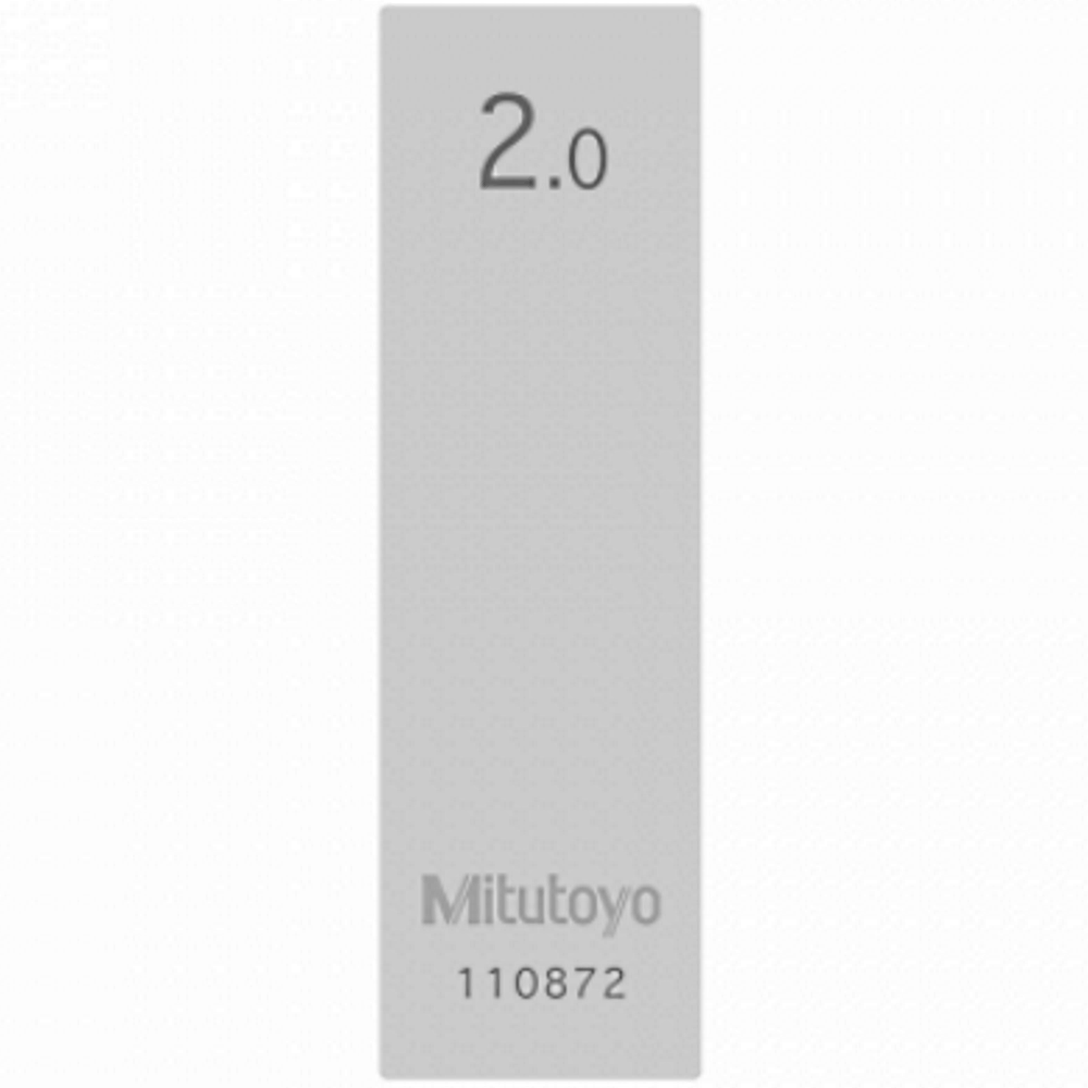 Mitutoyo 611612-131 2.0mm Steel Gauge Block Grade 1