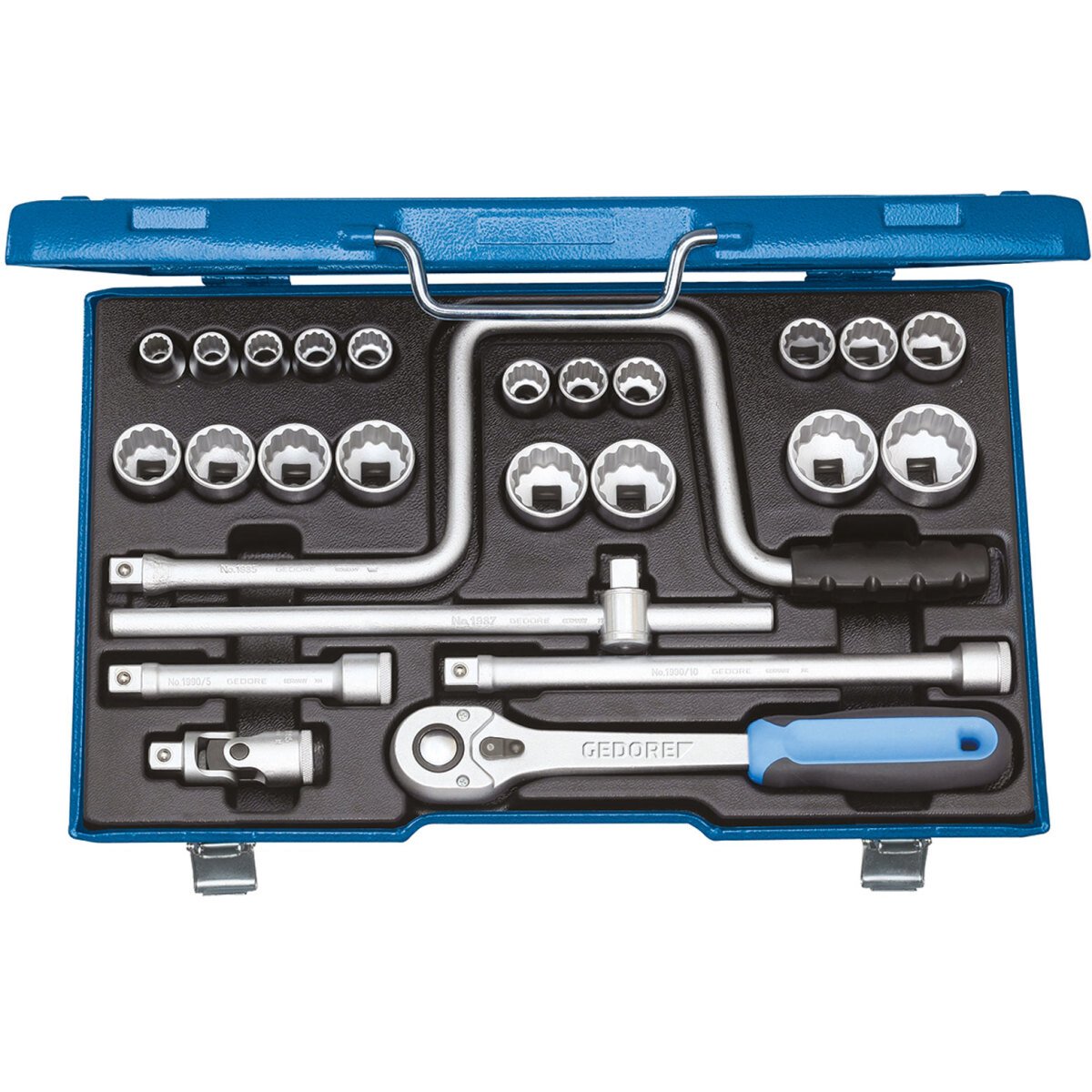 Gedore 6151960 Socket Set Metric 25 Piece 1/2" Drive D 19 TMU-10