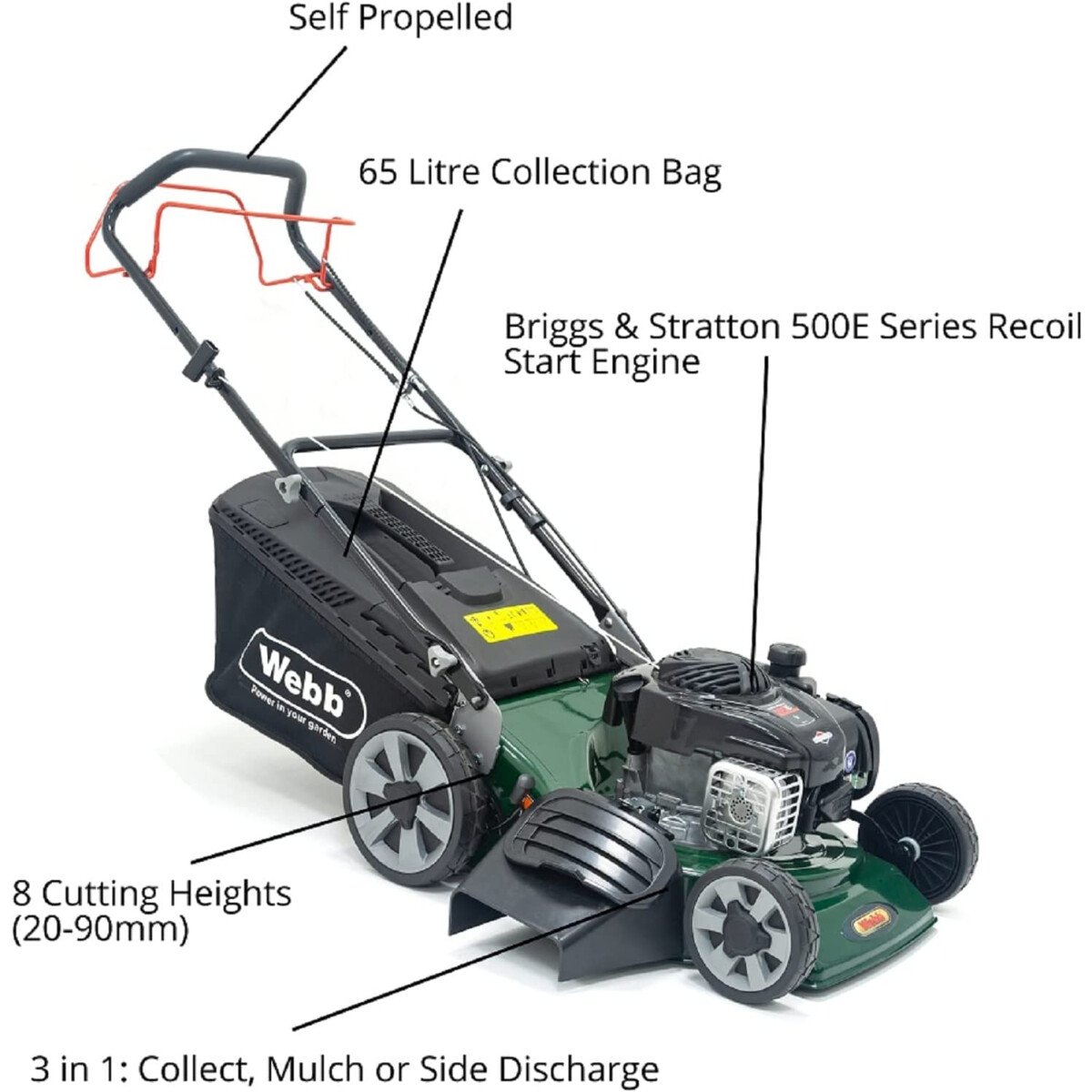 Webb supreme 43cm hot sale 40v roller push mower